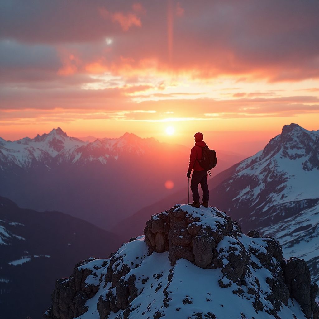 Sunrise mountain expedition